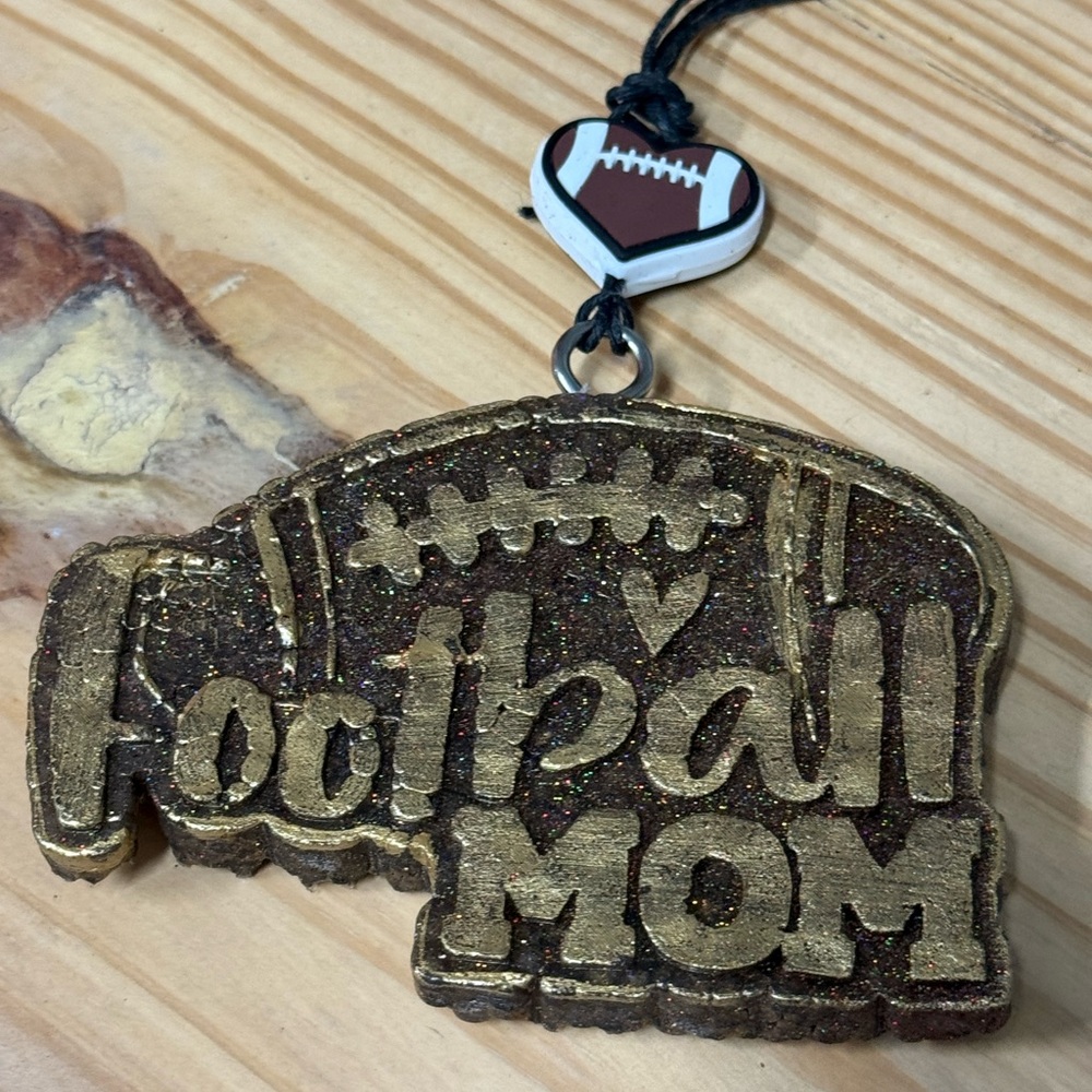 Football Mom Car Freshie - Brown and Gold (Trophy Wife)